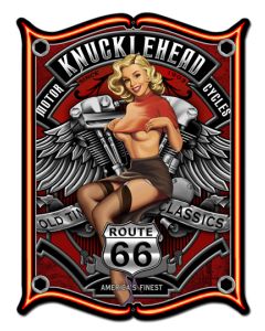 Knucklehead Vintage Sign, Other, Metal Sign, Wall Art, 24 X 33 Inches