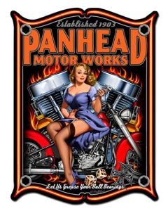 Panhead Vintage Sign, Other, Metal Sign, Wall Art, 24 X 33 Inches