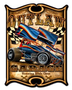 Outlaw Sprint Vintage Sign, Other, Metal Sign, Wall Art, 18 X 24 Inches