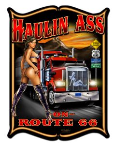 Haulin Ass Vintage Sign, Other, Metal Sign, Wall Art, 24 X 33 Inches