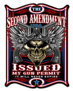 2nd Amendment Vintage Sign, Other, Metal Sign, Wall Art, 18 X 24 Inches