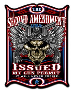 2nd Amendment Vintage Sign, Other, Metal Sign, Wall Art, 14 X 19 Inches