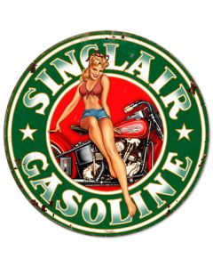 Sinclair Gasoline Vintage Sign, Oil & Petro, Metal Sign, Wall Art, 14 X 14 Inches