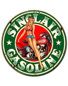 Sinclair Gasoline Vintage Sign, Oil & Petro, Metal Sign, Wall Art, 24 X 24 Inches