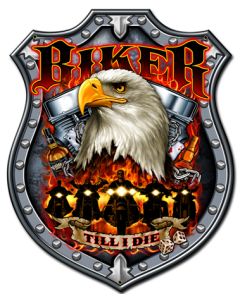 Biker Till I Die Vintage Sign, Other, Metal Sign, Wall Art, 18 X 24 Inches