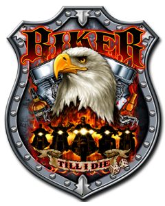 Biker Till I Die Vintage Sign, Other, Metal Sign, Wall Art, 10 X 14 Inches