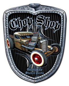 Chop Shop Grill Vintage Sign, Other, Metal Sign, Wall Art, 20 X 24 Inches