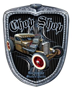 Chop Shop Grill Vintage Sign, Other, Metal Sign, Wall Art, 15 X 18 Inches