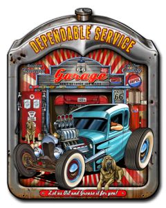 Dependable Service Radiator Vintage Sign, Other, Metal Sign, Wall Art, 11 X 14 Inches