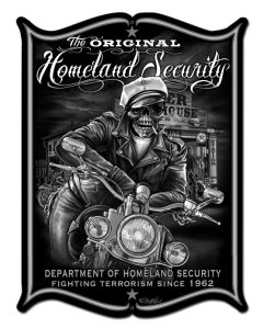 Homeland Security Vintage Sign, Other, Metal Sign, Wall Art, 24 X 33 Inches