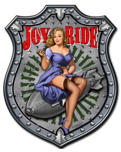 Joy Ride Vintage Sign, Other, Metal Sign, Wall Art, 14 X 18 Inches