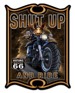 Shut Up And Ride Vintage Sign, Other, Metal Sign, Wall Art, 24 X 33 Inches