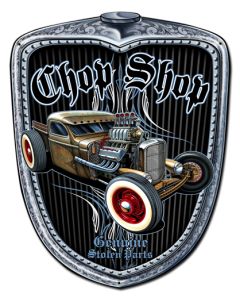 Chop Shop Grill Vintage Sign, Other, Metal Sign, Wall Art, 24 X 30 Inches