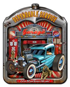 Dependable Service Vintage Sign, Other, Metal Sign, Wall Art, 24 X 30 Inches