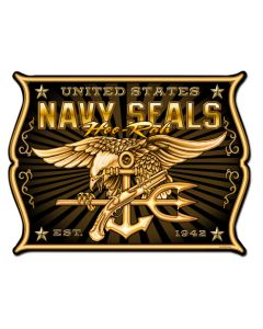 Navy Seals Vintage Sign, Other, Metal Sign, Wall Art, 33 X 24 Inches