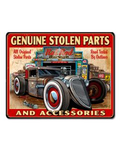 Genuine Stolen Parts Vintage Sign, Other, Metal Sign, Wall Art, 15 X 12 Inches