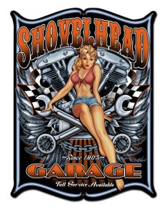 Shovelhead Vintage Sign, Motorcycle, Metal Sign, Wall Art, 24 X 33 Inches