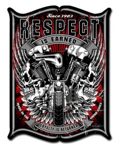 Respect Vintage Sign, Other, Metal Sign, Wall Art, 14 X 19 Inches