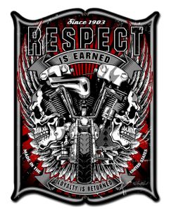 Respect Vintage Sign, Other, Metal Sign, Wall Art, 18 X 24 Inches