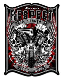 Respect Vintage Sign, Other, Metal Sign, Wall Art, 24 X 33 Inches