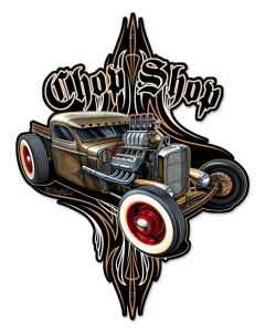 Rat Rod Chop Shop Vintage Sign, Other, Metal Sign, Wall Art, 18 X 24 Inches