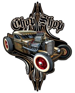 Rat Rod Chop Shop Vintage Sign, Other, Metal Sign, Wall Art, 24 X 31 Inches