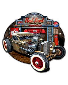 Rat Rod Garage Vintage Sign, Other, Metal Sign, Wall Art, 24 X 24 Inches