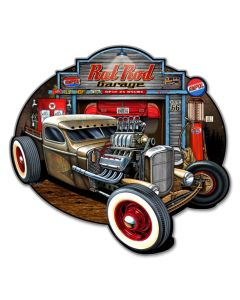 Rat Rod Garage Vintage Sign, Other, Metal Sign, Wall Art, 18 X 18 Inches