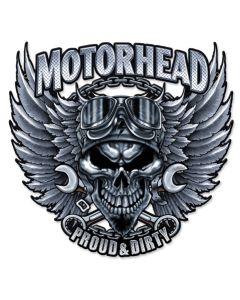 Motorhead Vintage Sign, Other, Metal Sign, Wall Art, 18 X 18 Inches