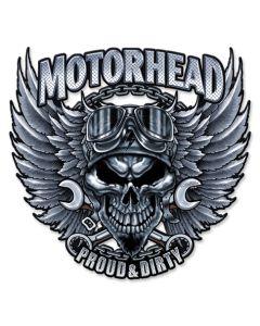 Motorhead Vintage Sign, Other, Metal Sign, Wall Art, 14 X 14 Inches