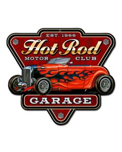 Hot Rod Garage Vintage Sign, Other, Metal Sign, Wall Art, 12 X 10 Inches
