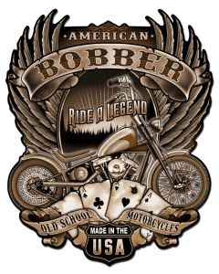 American Bobber Vintage Sign, Other, Metal Sign, Wall Art, 18 X 22 Inches