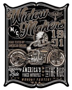 Widow Maker Vintage Sign, Other, Metal Sign, Wall Art, 15 X 19 Inches