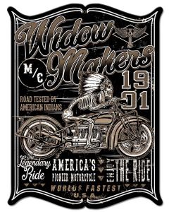 Widow Maker Vintage Sign, Other, Metal Sign, Wall Art, 18 X 23 Inches