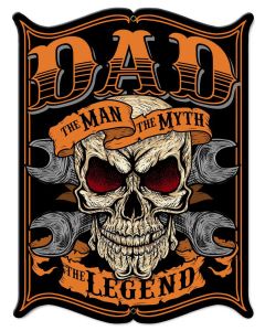 Dad The Man Vintage Sign, Other, Metal Sign, Wall Art, 15 X 19 Inches