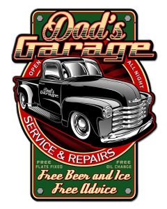 Dads Garage Vintage Sign, Other, Metal Sign, Wall Art, 12 X 16 Inches