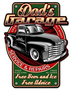 Dads Garage Vintage Sign, Other, Metal Sign, Wall Art, 18 X 23 Inches