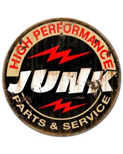 Junk Parts Service Vintage Sign, Other, Metal Sign, Wall Art, 14 X 14 Inches