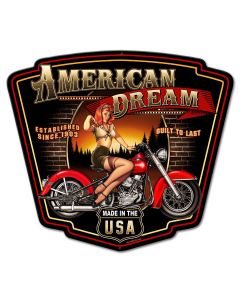 American Dream Vintage Sign, Other, Metal Sign, Wall Art, 24 X 21 Inches