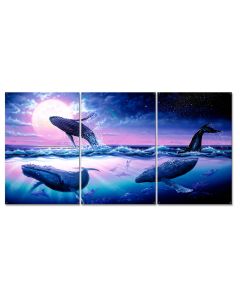 Whale Journey Vintage Sign, Ocean and Beach, Metal Sign, Wall Art, 30 X 15 Inches