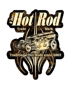 Von Hot Rod Surf Shop, Automotive, Metal Sign, Wall Art, 16 X 15 Inches