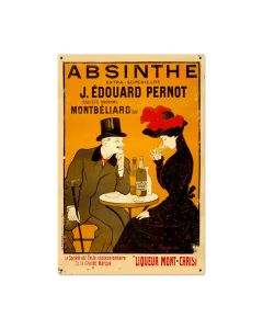 Absinthe Cafe Vintage Sign, Humor, Metal Sign, Wall Art, 24 X 36 Inches