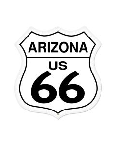 Arizona Route 66 Vintage Sign, Street Signs, Metal Sign, Wall Art, 28 X 28 Inches