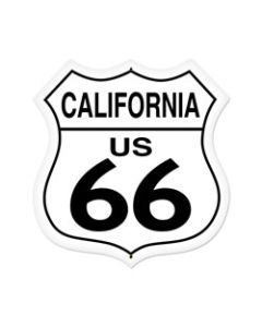California Route 66 Vintage Sign, Street Signs, Metal Sign, Wall Art, 28 X 28 Inches