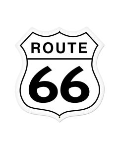 Route 66 Vintage Sign, Street Signs, Metal Sign, Wall Art, 28 X 28 Inches
