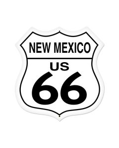 New Mexico Route 66 Vintage Sign, Street Signs, Metal Sign, Wall Art, 28 X 28 Inches
