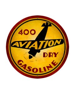 Aviation Gasoline Vintage Sign, Aviation, Metal Sign, Wall Art, 28 X 28 Inches