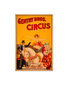 Gentry Circus Vintage Sign, Home & Garden, Metal Sign, Wall Art, 24 X 36 Inches