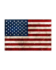 Usa Flag Vintage Sign, Patriotic, Metal Sign, Wall Art, 36 X 24 Inches