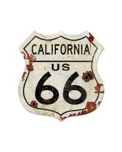 ROUTE CALIFORNIA US 66 LARGE Vintage Sign, Street Signs, Metal Sign, Wall Art, 40 X 42 Inches